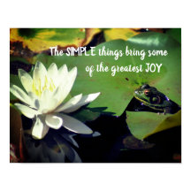 Einfache Dinge Frog inspirierendes Zitat