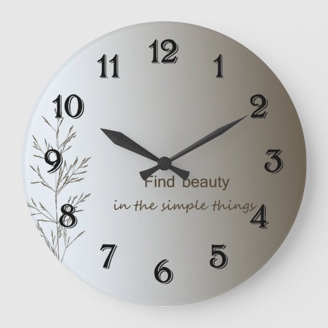 Einfache Dinge Große Wanduhr (Vorderseite)
