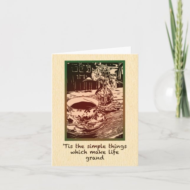 Einfache Dinge Klein, 4" x 5,6" Faltkarte (Vorderseite)