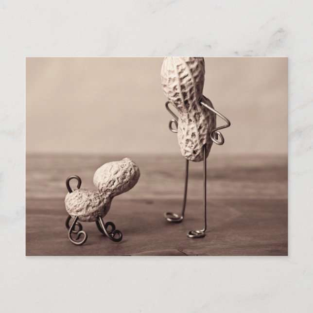 Einfache Dinge - Mann und Hund Postkarte (Vorderseite)