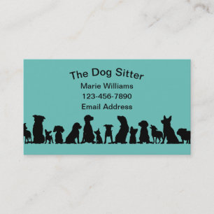 Einfache Dog Sitter bearbeitbare Visitenkarten Visitenkarte