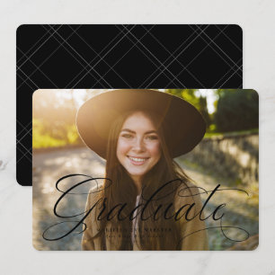 Einfache Doktorarbeit in Schwarzweiß-Abschluss Ankündigung