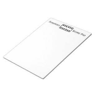 Einfache doppelseitige Domino-Spielpunktzahl Weiß Notizblock