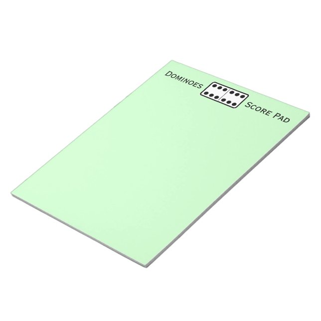 Einfache Doppelsicke Domino Spielergebnis Pad Gree Notizblock (angewinkelt)