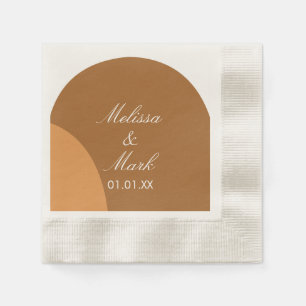 Einfache doppelte Bogen-Terrakotta-Form Monogramm Serviette
