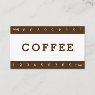 Einfache Double Horizon Loyalty Coffee Punch Card Treuekarte