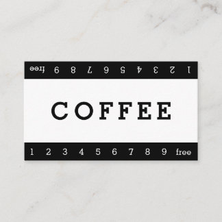 Einfache Double Horizon Loyalty Coffee Punch Card Treuekarte