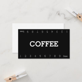 Einfache Double Number Loyalty Coffee Punch Card Treuekarte