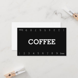 Einfache Double Number Loyalty Coffee Punch Card Treuekarte