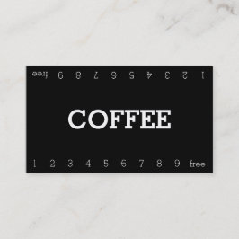 Einfache Double Number Loyalty Coffee Punch Card Treuekarte