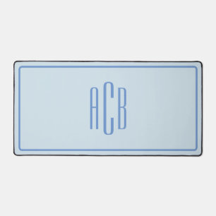 Einfache Drei-Buchstaben-blaue Monogramm Schreibtischunterlage