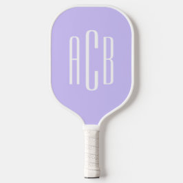 Einfache Drei-Buchstaben-Bleichlavenmonogramm Pickleball Schläger