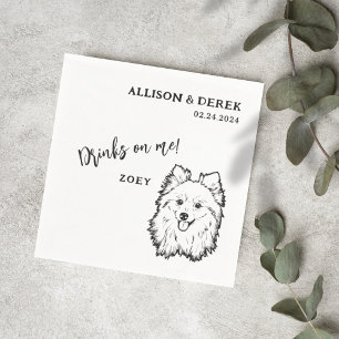Einfache Drinks auf mir Niedlicher Spitz Hochzeit Serviette