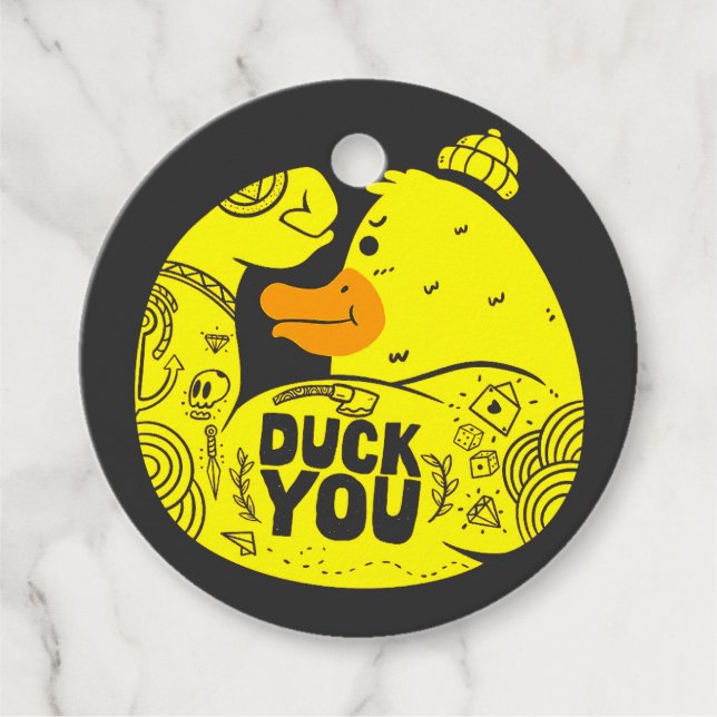 Einfache Duck Geschenkanhänger (Vorderseite)
