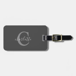 Einfache dunkelgraue Gepäckmarke Gepäckanhänger