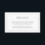 Einfache dunkelgraue Monogram-Elegante Hochzeit Begleitkarte<br><div class="desc">Einfache, kleine Hochzeitszimmerkarte mit modernem und elegantem Design, umgeben von einem dünnen Rahmen und einem Monogramm auf der Rückseite. Alle Designelemente sind in mittlerem Grau gehalten und können im Designbearbeitungstool geändert werden. Ein elegantes und stilvolles Design, das sich ideal für ein minimalistisches Paar eignet. Benutzen Sie diese Umzäunungskarten, um Anweisungen...</div>