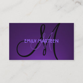 Einfache dunkle lila kundenspezifische visitenkarte