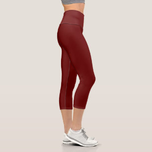 Einfache dunkle rote Behörde® Capri Leggings