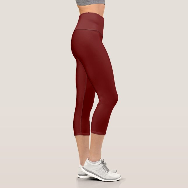 Einfache dunkle rote Behörde® Capri Leggings (Rechts)