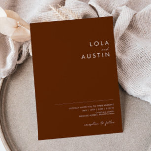 Einfache dunkle Wüste-Zimt in einer Einladung