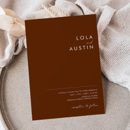 Einfache dunkle Wüste-Zimt in einer Einladung