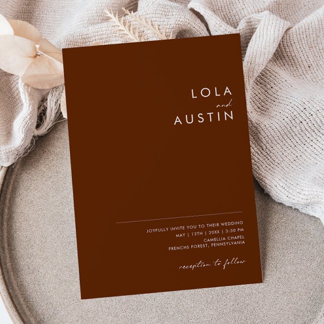 Einfache dunkle Wüste-Zimt in einer Einladung (Von Creator hochgeladen)