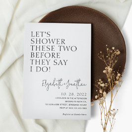 Einfache Dusche, bevor sie sagen, ich tue Bridal Einladung