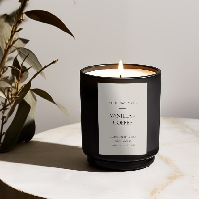 EINFACHE DUSKY EGG IVORY WHITE MINIMAL MODERNE KAN LEBENSMITTELETIKETT (Von Creator hochgeladen)