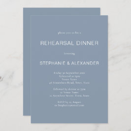 Einfache Dusty Blue Probe Einladung