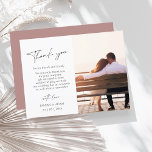 Einfache Dusty Pink Script Foto Hochzeit Vielen Da Postkarte<br><div class="desc">Einfach Dusty Pink Script Foto Hochzeit Dankeschön Karten - Moderne Eleganz mit Personalisierter Typografie. Erleben Sie das Wesentliche Ihrer Liebe mit unseren eleganten Dankeschön-Karten mit einem minimalistischen Design-Set und einem zauberhaften, staubigen Rosa-Rücken. Fügen Sie Ihrer Feier eine persönliche Touch hinzu, indem Sie Ihr Lieblings-Foto der beiden von Ihnen und Ihre...</div>