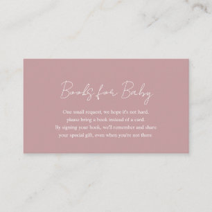 Einfache Dusty Rose Pink Baby Duschbücher für Baby Begleitkarte