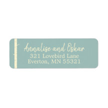 Einfache Eggshell Blue Birch Address Labels
