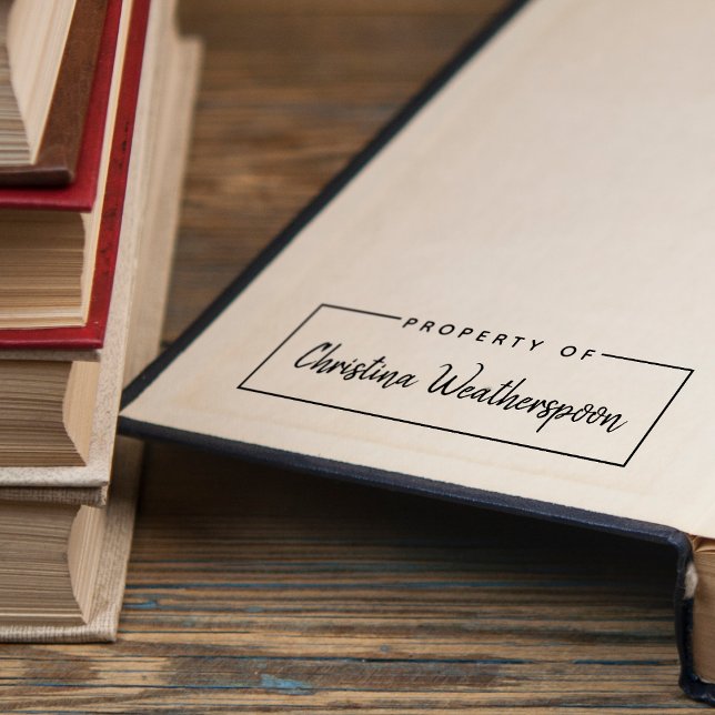 Einfache Eigenschaft handgeschriebenen Skriptnamen Permastempel (Simple Property Of Handwritten Script Name Self-inking Stamp)