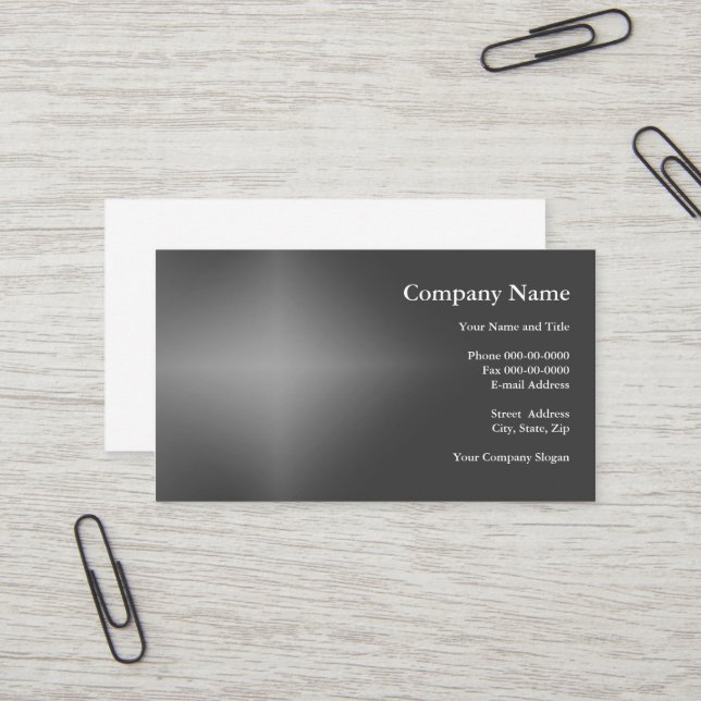 Einfache, einfache Business Card Visitenkarte (Vorderseite/Rückseite Beispiel)