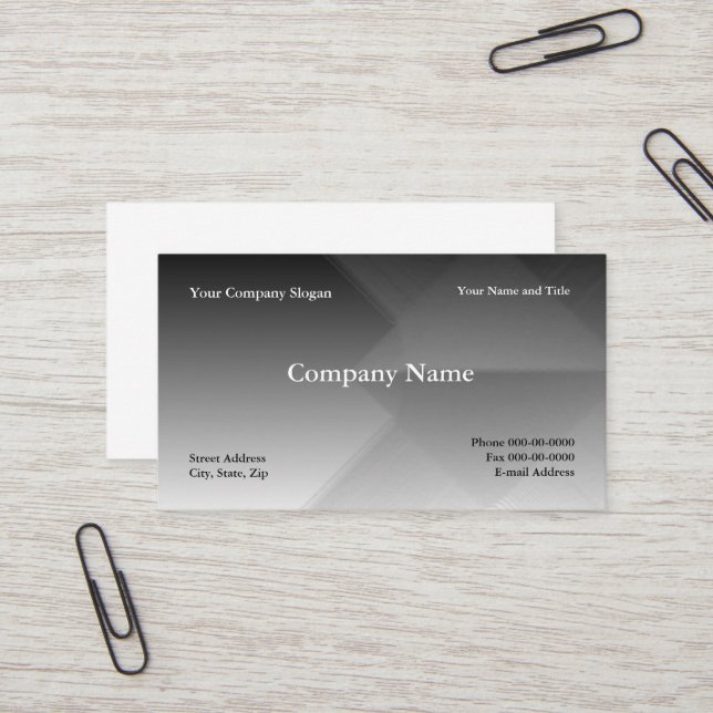 Einfache, einfache Business Card Visitenkarte (Vorderseite/Rückseite Beispiel)
