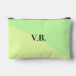Einfache einfarbige Hinzufügen Name Text Monogramm Zubehörtasche