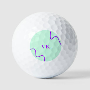 Einfache einfarbige Hinzufügen von Namens-Text-Mon Golfball