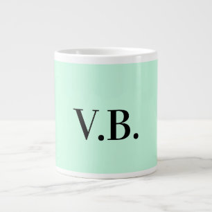 Einfache einfarbige Hinzufügen von Namens-Text-Mon Jumbo-Tasse