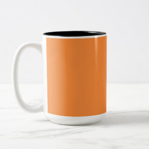 Einfache einfarbige Orangefarbene Monokolade Zweifarbige Tasse