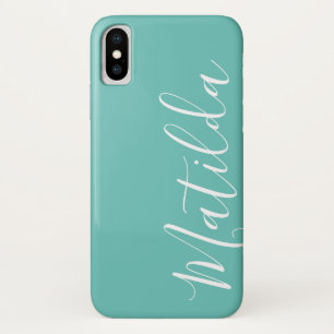 Einfache einfarbige personalisierte Name Case-Mate iPhone Hülle
