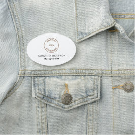 Einfache Eingabe des Namens des Logomitarbeiters,  Namensschild