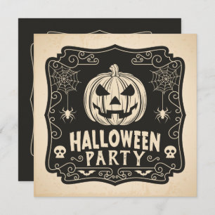 Einfache Einladung des Halloween-Kostüm-Party- 