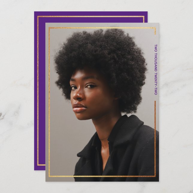 Einfache Einladung des modernen Abschlusses an der (Vorne/Hinten)