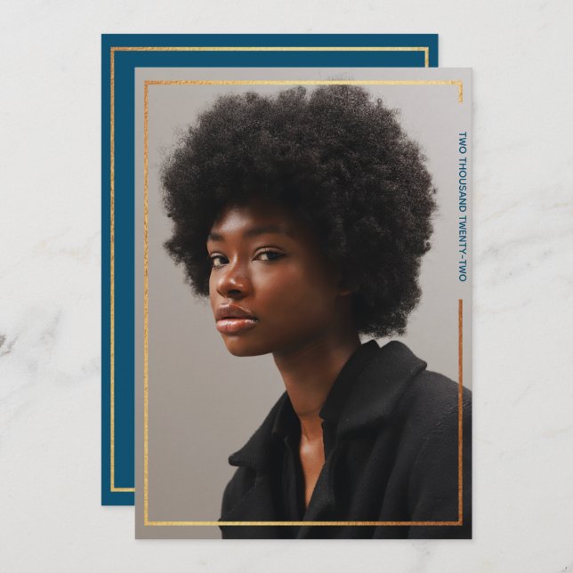 Einfache Einladung des modernen Abschlusses an der (Vorne/Hinten)