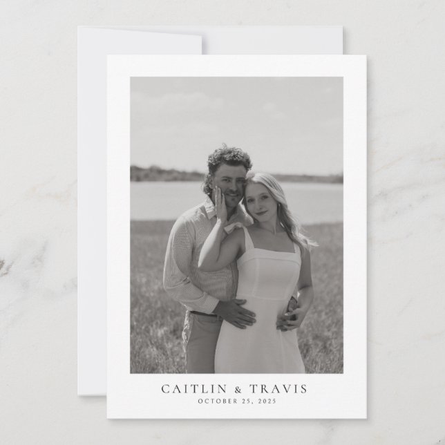 Einfache Einladung von Hochzeiten QR Code auf der  (Vorderseite)