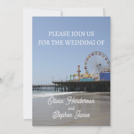 Einfache Einladung von Santa Monica Pier Ferris Wh