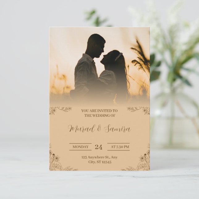 Einfache Einladung zu einer Brauerei (Stehend Vorderseite)