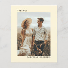 Einfache Einladung zum Hochzeitsfest im Elfenbein-