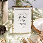 Einfache Einladung zum Minimalistischen Rahmen<br><div class="desc">Diese einfache,  minimalistische formelle Rahmen Hochzeitseinladung ist perfekt für eine elegante Hochzeit. Das klassische Design zeichnet sich durch einen einfachen Rahmen und eine rustikale schwarz-weiße Typografie mit einem modernen minimalen Look aus. QSD112</div>