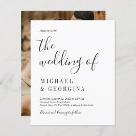 Einfache Einladung zum Schwarz-weißen Foto